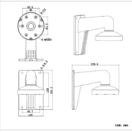 Hikvision Hikvision DS-1273ZJ-135 aluminum wall bracket