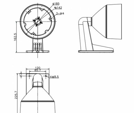 Hikvision Hikvision DS-1273ZJ-DM26 aluminum wall bracket