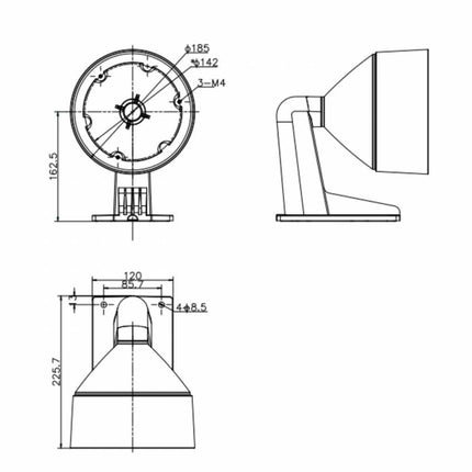 Hikvision Hikvision DS-1273ZJ-DM26 Aluminium-Wandhalterung