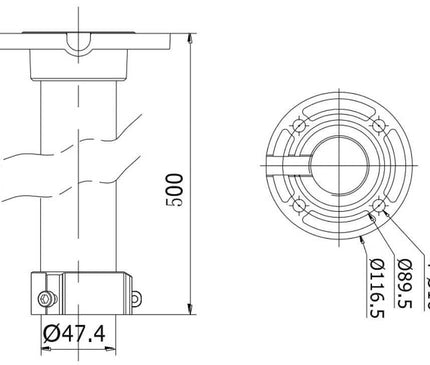 Hikvision Hikvision DS-1662ZJ ceiling mount pipe 50cm