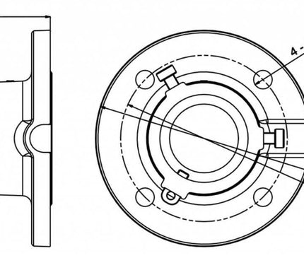 Hikvision Hikvision DS-1663ZJ BEUGEL PTZ DOME Ceiling Mount 57mm
