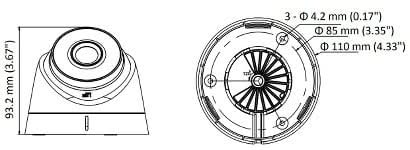 Hikvision Hikvision DS-2CD1343G2-I Black 4MP IR-Leds Acusense PoE