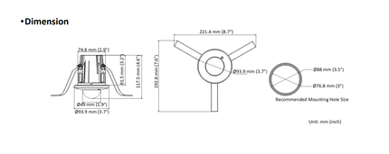 Hikvision Hikvision DS-2CD2E43G2-U(2.8MM), 4 MP AcuSense Recessed Mini Dome