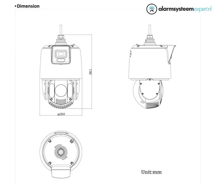Hikvision DS-2SE7C425MW-AEB(14F1)(P3), 4MP Dual Kamera mit PTZ 25X Zoom und fester Kamera in einem.