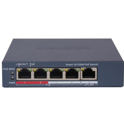 Hikvision DS-3E1105P-EI, 5 port Smart switch with 4x PoE, 100 Mb