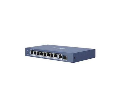 Hikvision Hikvision DS-3E1510P-EI, 10 Port Smart Switch with, 8x PoE, 1000Mb/Gigabit