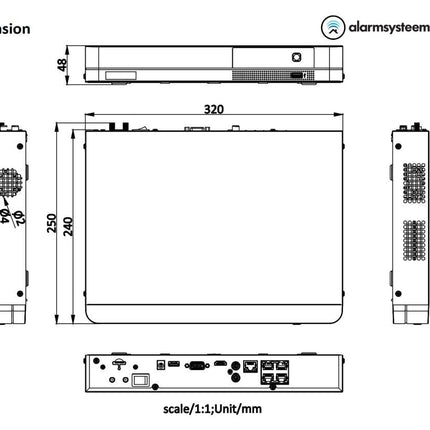 Hikvision Hikvision DS-7604NI-K1/4P/4G 4 kanalen NVR met 4K HDMI 4G en PoE