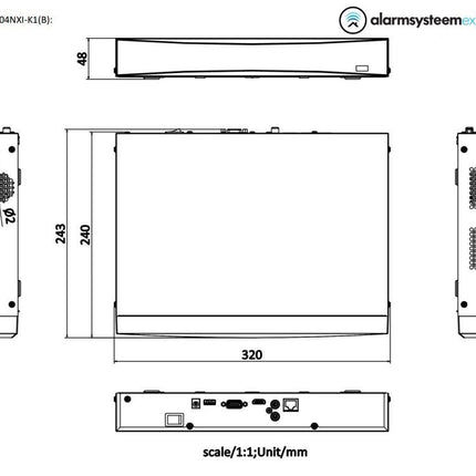 Hikvision Hikvision DS-7604NXI-K1 4 kanalen 4K zonder POE