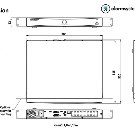 Hikvision DS-7616NXI-K2/16P NVR AcuSense 16 canaux, HDMI, 16x PoE