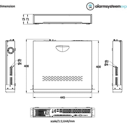 Hikvision Hikvision DS-7732NI-M4/24P 32 kanaals 24x POE aansluitingen, 4K