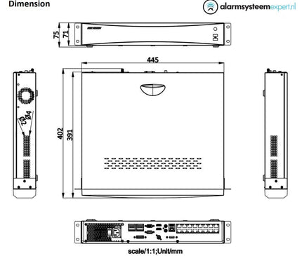 Hikvision Hikvision DS-7732NXI-I4/S Netwerk video recorder 32 kanaals zonder PoE, 4x SATA