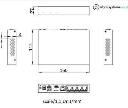 Hikvision Hikvision DS-E04NI-Q1/4P, incl. 1 or 2TB SSD Suitable for 4 IP cameras 4x PoE
