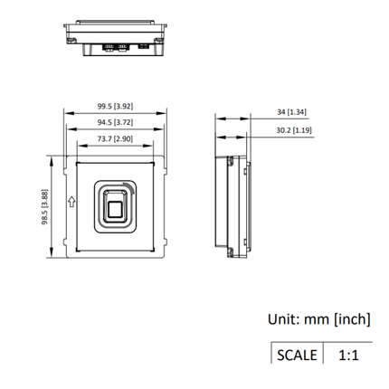 Hikvision Hikvision DS-KD-MFB-S, vingerafdruk en kaartlezermodule RVS