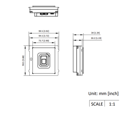 Hikvision Hikvision DS-KD-MFB, module de lecture d'empreintes digitales et de cartes