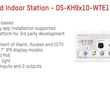 Hikvision Hikvision DS-KH9510-WTE1(B) Station intérieure tout-en-un 10,1 pouces Android