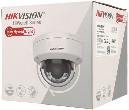 Hikvision HWI-D140HA-LUC, 4Mp 2.8mm, Smart Hybrid Light, PoE, double microphone intégré