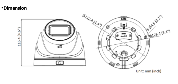 Hikvision Hikvision HWI-T640HA-Z 4MP Motorzoomobjektiv Revolverkamera, PoE, Micro SD Slot, IR, Acusense