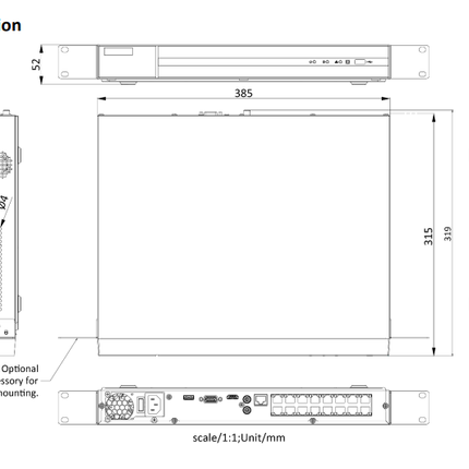 Hikvision Hikvision HWN-4216MH-16P, NVR 16 canaux 8Mp/4K, 16x PoE