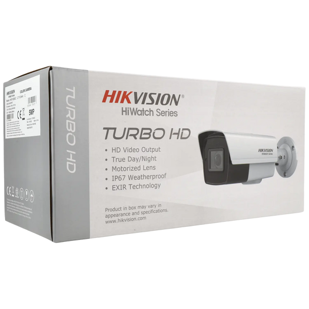 Hikvision HWT-B350-Z 5MP, Bullet Motor Zoom 2.7 - 13.5 mm , Autofokusfunktion, 40m IR, 4 in 1 Videoausgang