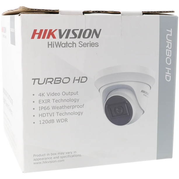 Hikvision Hikvision HWT-T281-M, 8MP/4K, Mini Turretcamera, IR, 4 in 1 video-output coax