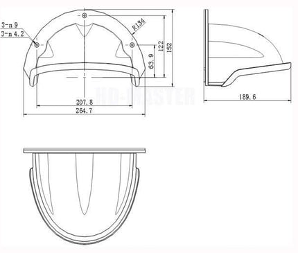 Hikvision Hikvision Capot de pluie DS-1250ZJ pour caméras dôme
