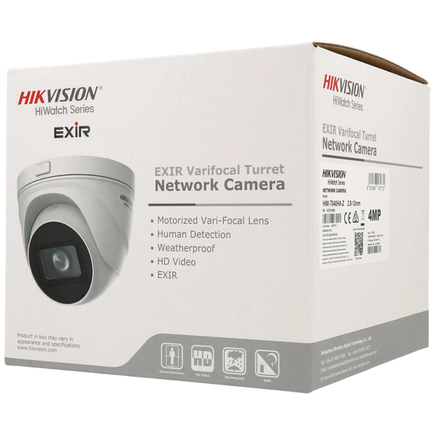 Hikvision HWI-T640HA-Z 4MP motorzoomlens Turret camera, PoE, Micro SD slot, IR, Acusense