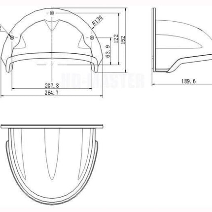 Hikvision Regenkap DS-1250ZJ tbv domecamera's