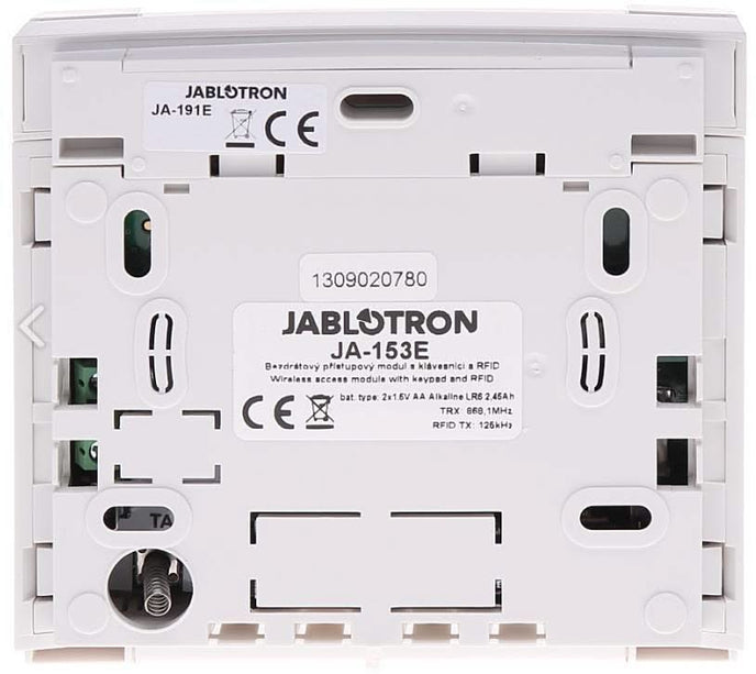 Jablotron JA-153E Draadloos codebedienpaneel met RFID en toetsenbord