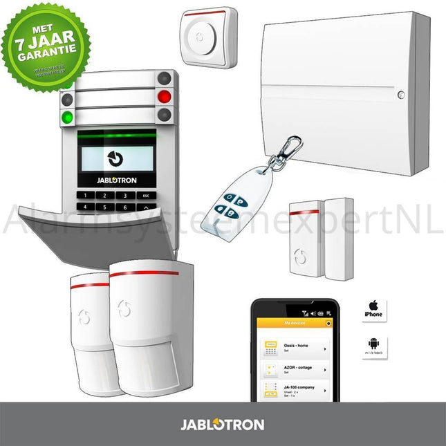 Jablotron Jablotron JA103KR zonder GSM module + LAN Draadloos alarmsysteemteem KIT (D)