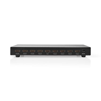 Nedis Nedis Nedis 8-Port HDMI Splitter 8x HDMI Output 4K@30Hz 3.4 Gbps Metal Anthracite