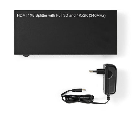 Nedis Nedis Nedis 8-Port HDMI Splitter 8x HDMI Output 4K@30Hz 3.4 Gbps Metal Anthracite