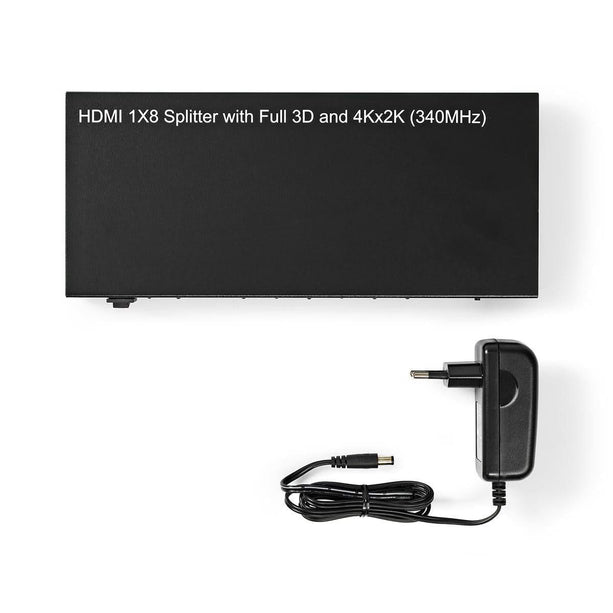 Nedis Nedis 8-Poorts HDMI splitter 8x HDMI Output 4K@30Hz 3.4 Gbps Metaal Antraciet