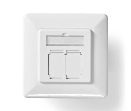 Nedis Nedis Network Wall Box flush mount, 2 ports CAT6 White