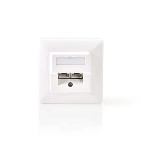 Nedis Network Wall Box up and built-in, 2 ports CAT6 Blanc