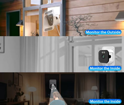 Nedis Nedis Raamcamera Dual WiFi, Micro SD, Starlight, 4Mp resolutie