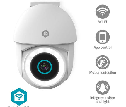 Nedis Nedis SmartLife PT controllable outdoor camera with WiFi and spotlight (Full Color), fixed power supply