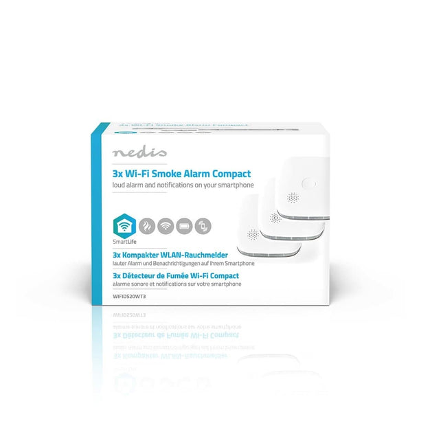 Nedis SmartLife Smoke Detector set of 3 including replaceable batteries