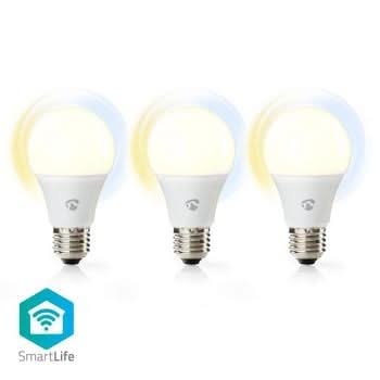 Nedis Nedis Wi-Fi smart LED bulbs | Warm to Cold White | E27 | 3-Pack