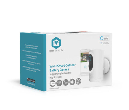 Nedis Nedis Wi-Fi Smartlife 3Mp IP-camera voor buiten met bewegingssensor, accu, hybrid light