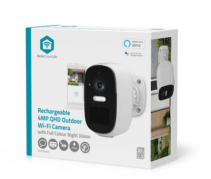Nedis Nedis Wi-Fi Smartlife 4MP IP-camera voor buiten Waterbestendig