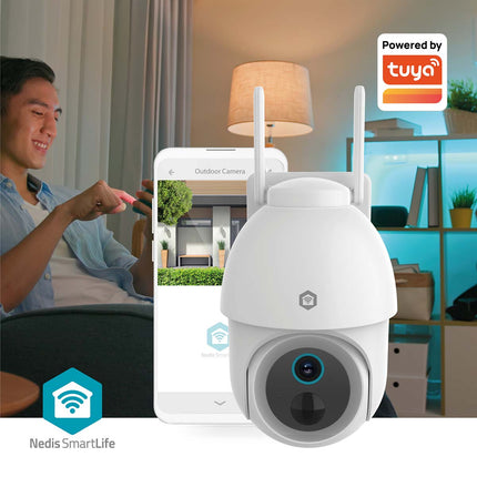 Nedis SmartLife 3MP PTZ Camera voor buiten met WiFi en batterij