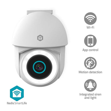 Nedis SmartLife PT Camera voor buiten met WiFi en spotlight (Full Color)