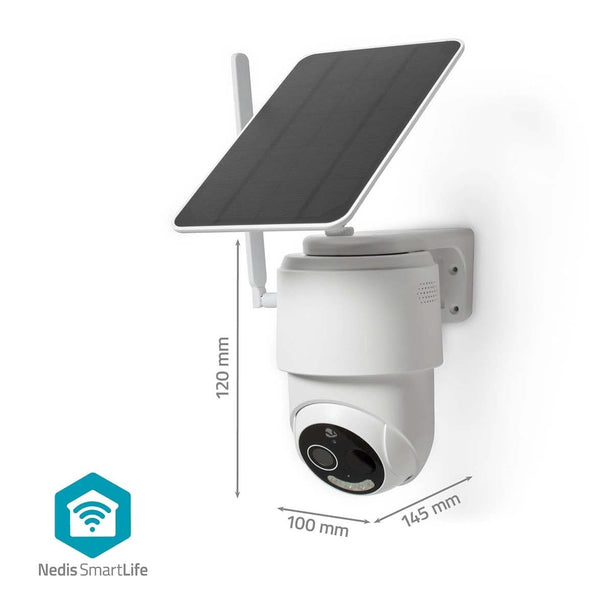 Nedis SmartLife PTZ Camera voor buiten met WiFi, zonnepaneel en batterij