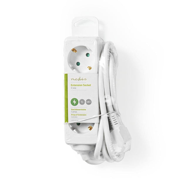 Nedis Stekkerdoos met randaarde, 16 A, 3-wegs, 1.5m