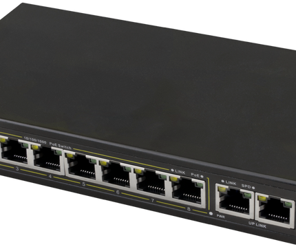 Pulsar Pulsar SG108WP 8xPoE+ 2x Uplink Gigabit Switch 120W für Pulsar Schrank