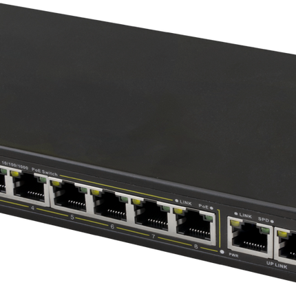 Pulsar Pulsar SG108WP 8xPoE+ 2x uplink Gigabit switch 120W t.b.v Pulsar kast