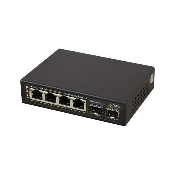 Pulsar Pulsar SPG64WP 4xPoE+ 2x SFP Gigabit Uplink Switch 60W für Pulsar Gehäuse