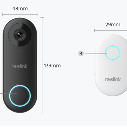 Reolink D340P Smart 2K+ PoE Video deurbel met losse bel