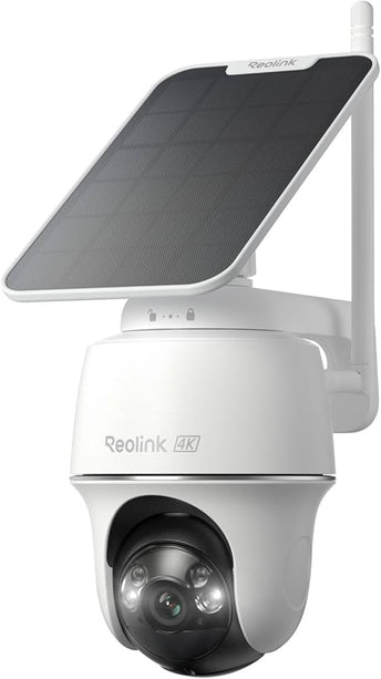 Reolink G440-W plus Zonnepaneel Wit, 4G LTE 8MP 4K Pan Tilt batterijcamera met slimme detectie