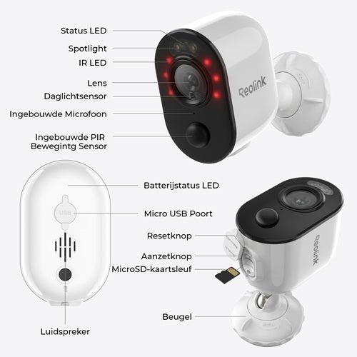 Reolink Reolink B310 With solar panel, wireless 3MP battery camera
